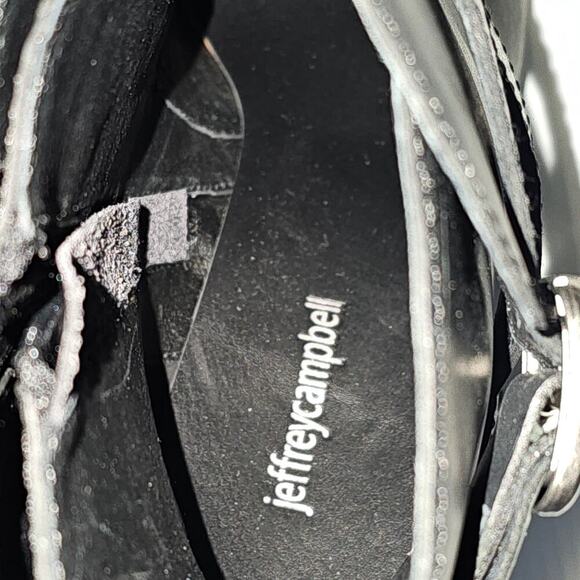 Jeffrey Campbell Amuse Ankle Boot Womens 10 Black Leather Platform High Heel - Picture 13 of 16